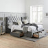 Hope Fabric Bed Grey Velvet